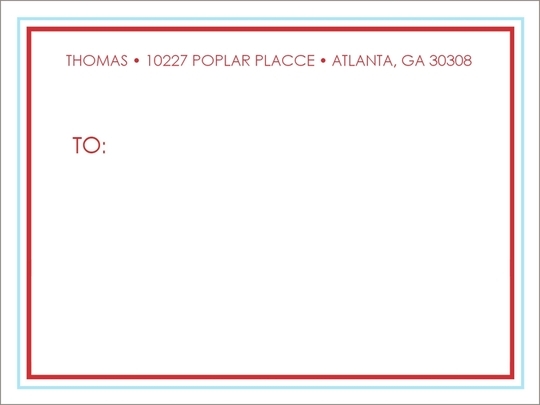 Blue Framed Border Shipping Labels
